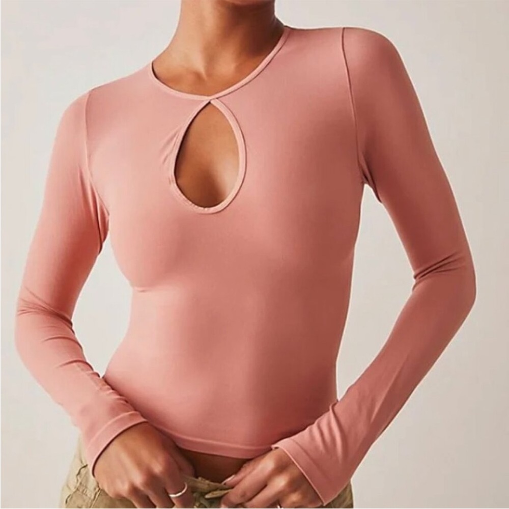 Free People intimately Pink with Rounded Neckline and Cutout Detail